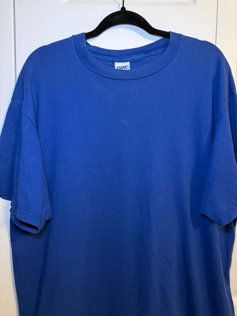 Bike T-Shirt Size XL Blue Cotton Short Sleeve Crewneck